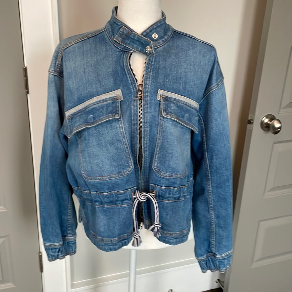 Veronica Beard Roz Drawstring Peplum jacket